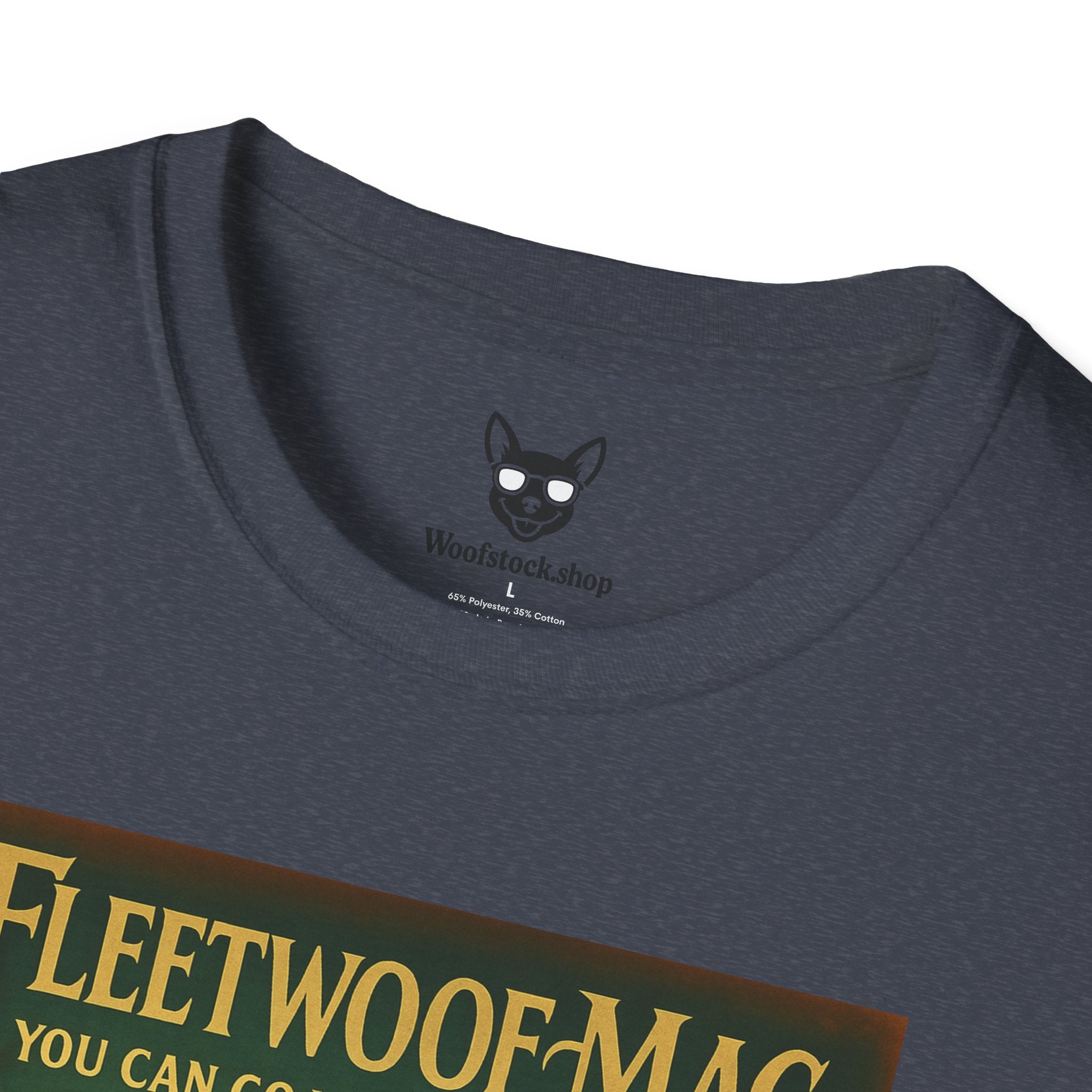 Fleetwood Mac Concert Poster Dog Parody Unisex Softstyle T-Shirt – Funny Tee for Music and Dog Lovers